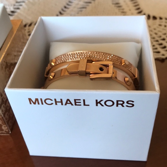 Michael Kors Jewelry - Authentic Michael Kors Bracelet Set in Rose Gold